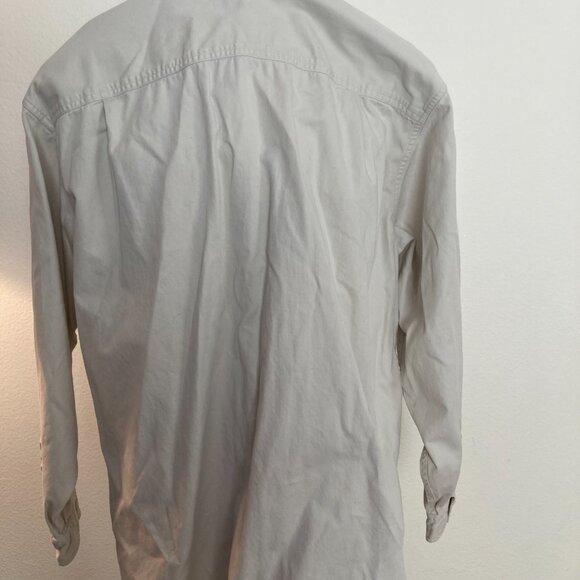 Men's L.L. Bean off-white Canvas Shirt - Picture 3 of 5